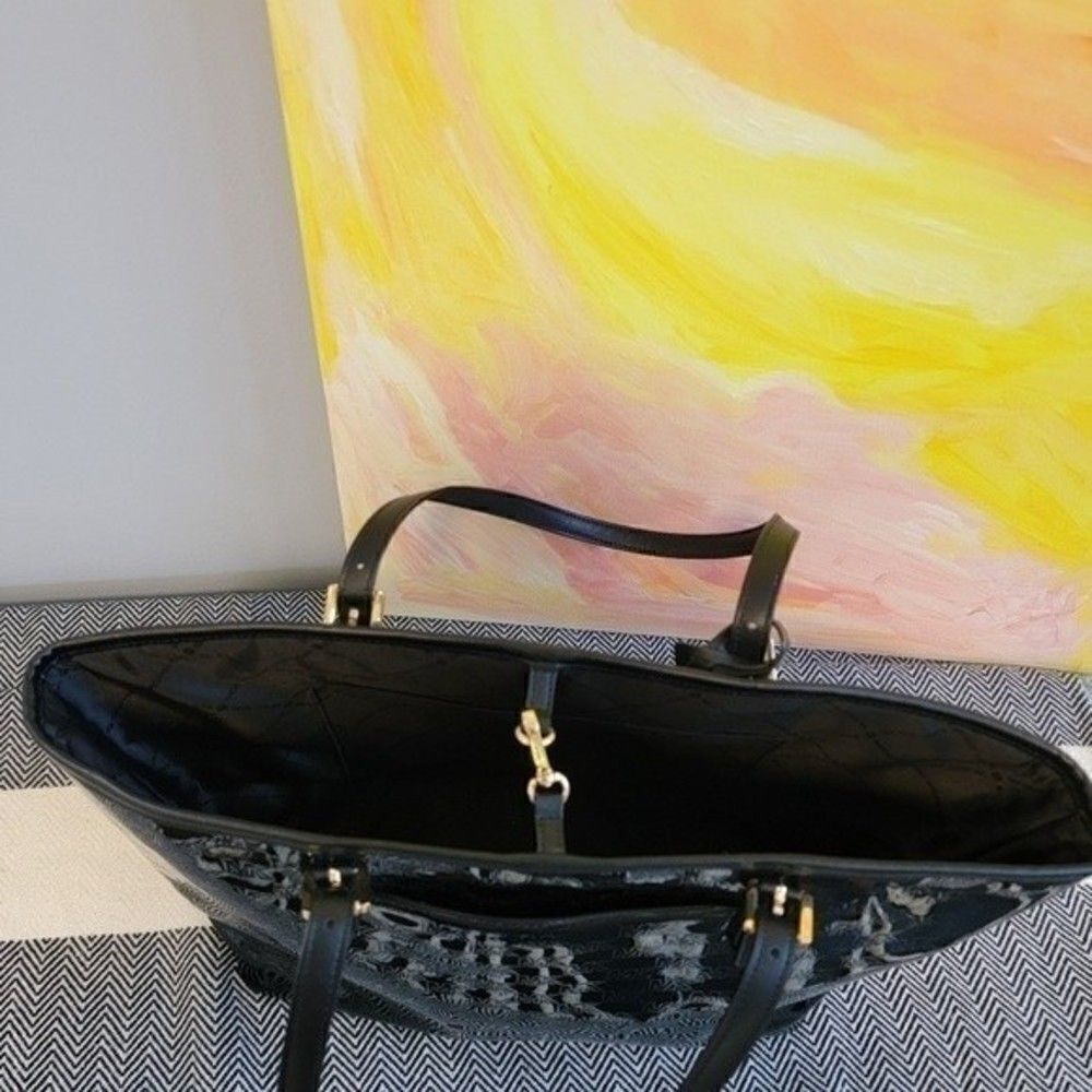 Michael KORS Jet Set Travel Carryall Tote Black Patent Leather MK - Picture 5 of 14